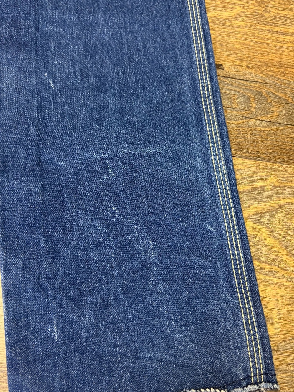 Vintage 80s Jordache Jean Women 33 (29) Pony High Waist Raw Indigo Denim Unhem - Picture 4 of 16